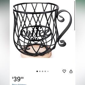 Black Metal Coffee Pod Holder New Never used.